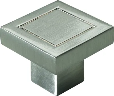 Produktbild von Hettich Möbelknopf Zinkdruckguss Edelstahl-Optik 24,0 x 24,0 mm - 1 Stück