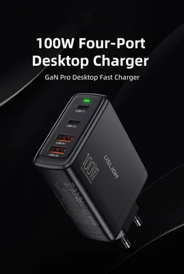 Productafbeelding van DrPhone WL19 GaN 100W Multipoort Oplader - USB-hub – 4 poorten - Ultrasnel