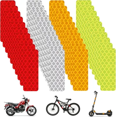 Produktbild von 40 Stück Reflektoraufkleber, selbstklebende Reflektorstreifen für Motorräder