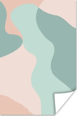 Produktbild von MuchoWow® Poster Sommer - Pastell - Abstrakt 120x180 cm - Kunstposter