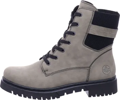 Zdjęcie produktu dla Rieker damskie sznurowane buty za kostkę sznurowane trzcinowo-zielono-czarne, Kolor:zielony, Rozmiar UE:38