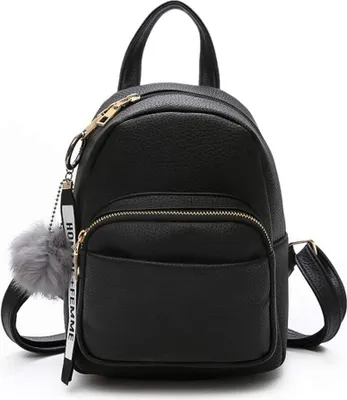 Produktbild von Rucksack Damen Schultertasche Casual wasserdichte Schultasche Daypack Damen Kleinen Rucksack Mädchen Schultaschen Handtasche(Schwarz)