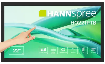 Produktbild von Hannspree HO221PTB Signage-Display Digital Signage Flachbildschirm 54,5 cm (21.4") LCD 600 cd/m² Full HD Schwarz Touchscreen