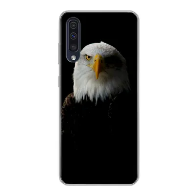 Produktbild von MuchoWow® Handyhülle Schutzhülle Hülle für Samsung Galaxy A30s Adler - Vogel - Schwarz Silikon Softcase Handy Hülle - Karteninhaber