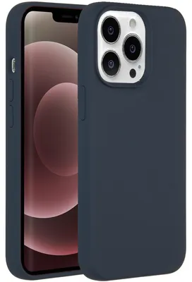 Image de Coque arrière en silicone liquide Accezz avec MagSafe pour l'iPhone 13 Pro Max d'Apple - Bleu foncé