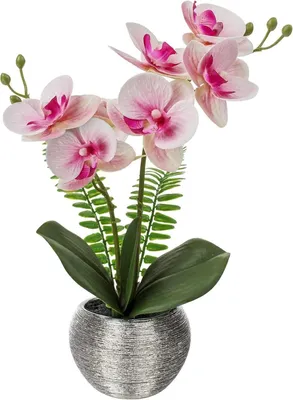 Obrázok produktu pre Umelý kvet orchidea Phalaenopsis dekoratívne kvety keramický hrniec 33cm