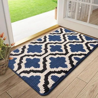 Produktbild von Famanu Türmatte waschbar, 60 x 90 cm, rutschfest - blau