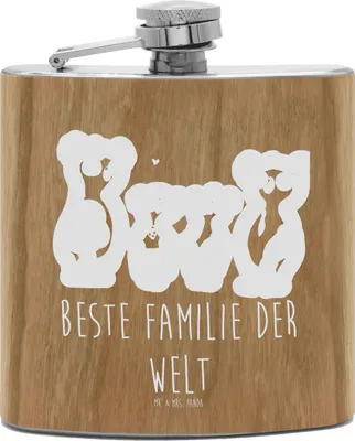 Produktbild von Mr. & Mrs. Panda Flachmann Koala Familie zwei - Transparent - Geschenk, feldflasche, edelstahl, Aus, Papa, Zusammen, Hip Flask, schnapsflasche, Koalabär