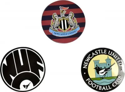 Obrázek produktu pro Newcastle United FC - Retro magnet na ledničku (balení 3 ks) BS6251 (1 velikost) (barevný)