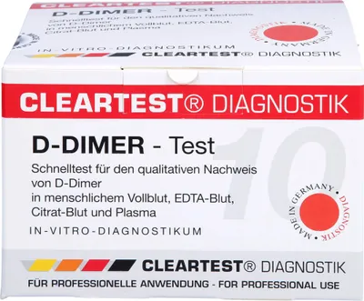 Obrázek produktu pro Cleartest D-Dimer Test plná krev TVT LE DIC, 10 ks testů