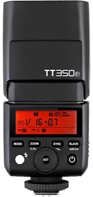Produktbild von Godox TT350P, 2,2 s, 16 Kanäle, 200 g, Kompaktes Blitzlicht