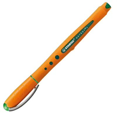 Obrázek produktu pro STABILO worker+ medium, Jednoduchá propiska, Zelená, Oranžová, Zelená, 0,5 mm, Střední, Pro praváky i leváky