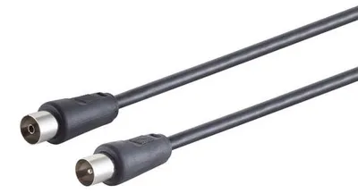 Produktbild von Antennenkabel, BK-tauglich >75 dB, schwarz, 2,5m