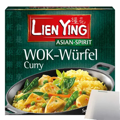 Produktbild von Lien Ying Wok-Würfel Curry (40g Packung) + usy Block