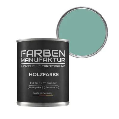 Produktbild von Holzfarbe Wetterschutzfarbe Holzlack Holzschutzlack Holzdecklack Trendfarbe 1L - Blau Grün