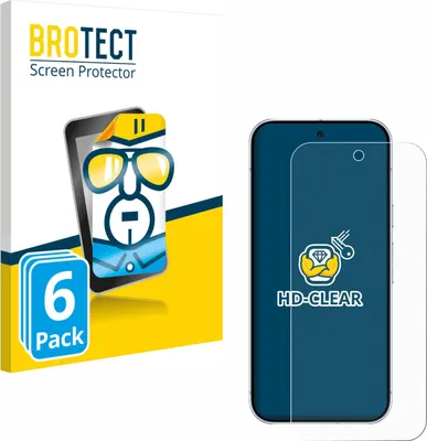 Produktbild von 6x Für Google Pixel 10 Pro Schutzfolie BROTECT Displayschutz Display Schutz Folie Klar Transparent