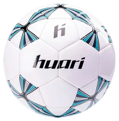 Immagine prodotto di Huari - "Kuanda", set di 5 palloni da calcio (IG3520), colore bianco/blu, Immagine generata dall'IA