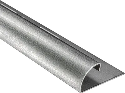 Produktbild von 5x Viertelkreis Edelstahlschiene Fliesenschiene Fliesenprofil 2,5m 12mm gebürstet