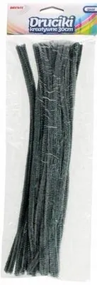 Produktbild von Hochwertige 30 cm Pfeifenreiniger, 40 Stück - Anthrazitfarbene Stäbchen für effiziente Reinigung