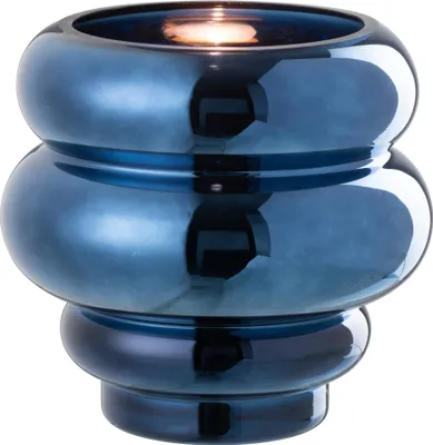 Produktbild von J-Line Teelichthalter/Vase Cléa Glas Blau