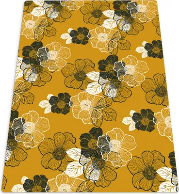 Produktbild von Stuhlunterlage - Bodenmatte - Bürostuhlunterlage - Stuhlmatte - 120x90 cm - Blumenkontur