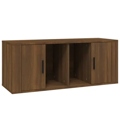 Produktbild von TV-Schrank Braun Eichen-Optik 100x35x40 cm Holzwerkstoff