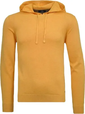 Ragman V-Ausschnitt Pullover Hoodie in gelb