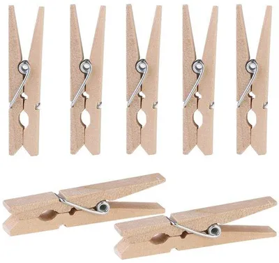 Produktbild von Holz-Klammern - Mini-Klammern - 100 Stück - 4,8 cm - Holz