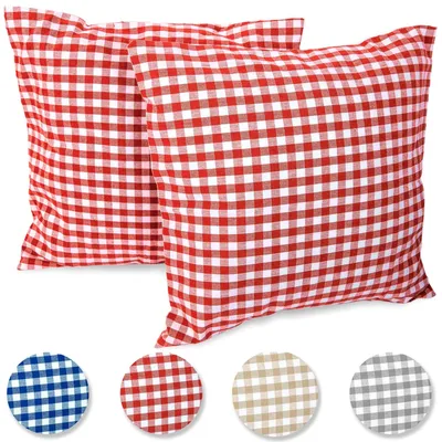 Productafbeelding van Set van 2 Kussenhoezen met Ruitpatroon 50 x 50 cm