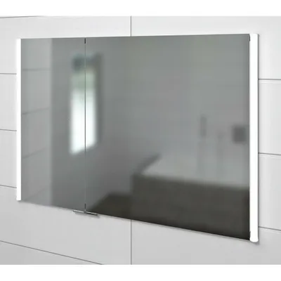 Immagine prodotto di Sapho Integra - Armadio a specchio da incasso con illuminazione a LED, 855x700 mm, specchio/titanio IN085