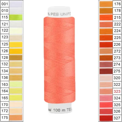 Produktbild von Nähgarn 10 x 100m Unipoly 120 Tex14x2 Universalnähgarn Allzweckgarn Polyester 1v6 Farbwahl, Farbe:323