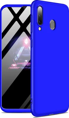 Produktbild von Für Samsung M30 Ultra Slim PC Back Cover rutschfest 360 Grad Full Protective Fall blau