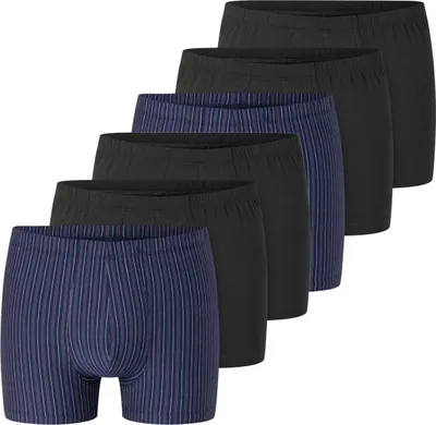 Produktbild von Schiesser 6er Pack 95/5 Essentials - Organic Baumwolle Retro Short / Pant Mit softem, tonalem Komfortbund, Extra bequemer Beinausschnitt, Modische Ziernhähte