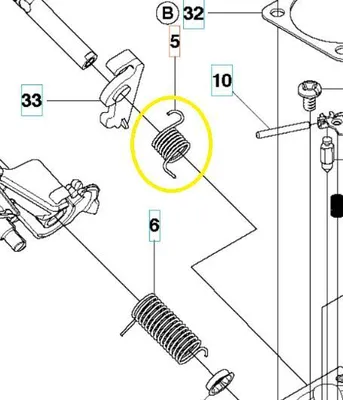 Produktbild von Absaughebelfeder 445 Husqvarna 502078601