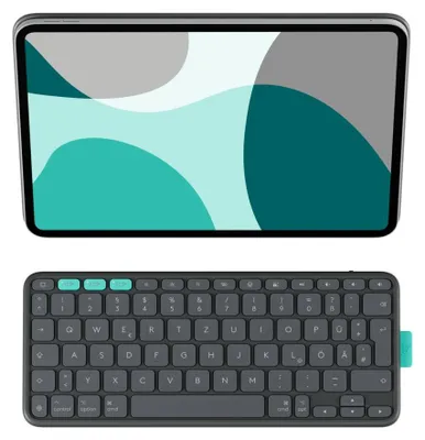 Produktbild von Logitech Flip Folio für iPad Pro 11" (M4), Grafit, Bluetooth, Deutsch