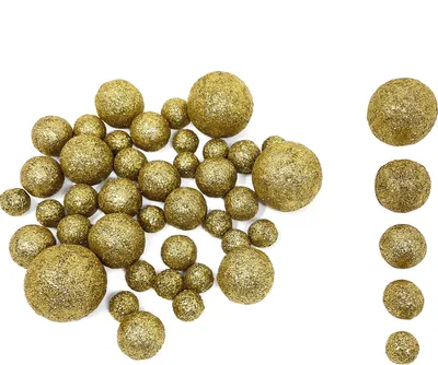 Produktbild von Oblique Unique Styropor Kugeln als Streudeko Tischdeko Deko für Weihnachten Weihnachtsdeko zum Basteln DIY - gold