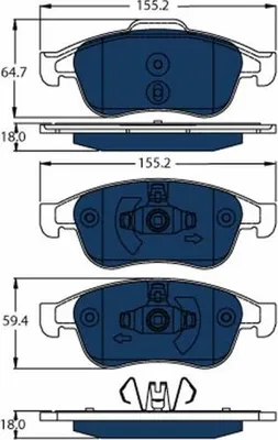 Produktbild von TRW Bremsbeläge Satz Vorne für RENAULT Clio V Schrägheck (BF) GDB1789BTE