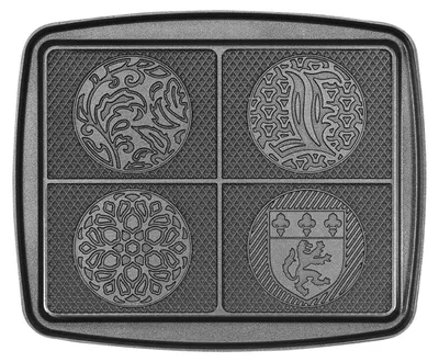 Immagine prodotto di Lagrange 030242, set di piastre in alluminio per waffle "Super 2", colore nero