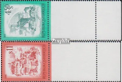 Produktbild von Briefmarken Österreich 1973 Mi 1519Lf-1520Lf mit Leerfeld (kompl.Ausg.) postfrisch Freimarken