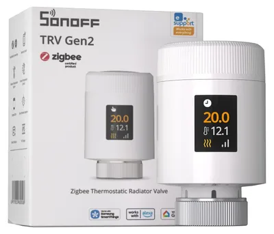 Imagen del producto de Termostato para radiadores - Inteligente - Zigbee 3.0 - Pantalla a color IPS - Compatible con Home Assistant