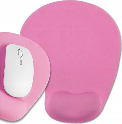 Immagine prodotto di EDIBAZZAR | Tappetino per mouse antiscivolo ed ergonomico in rosa per la scrivania