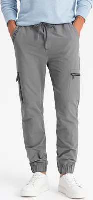 Obrázek produktu pro Ombre Clothing Pánské kalhoty joggers Théophile šedá L
