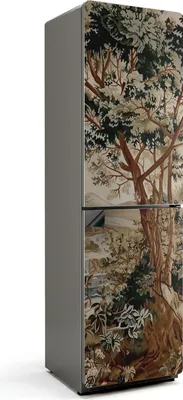 Zdjęcie produktu dla Naturalny krajobraz z drzewami - Magnetyczna osłona lodówki - Folia dekoracyjna magnetyczna do kuchni - Magnetyczna dekoracja lodówki - Samoprzylepna tablica magnetyczna - Folia magnetyczna na drzwi lodówki - 60x205 cm