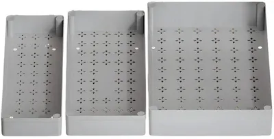 Productafbeelding van Uittrekbaar kruidenrek set - Keukenlade organizer, 3-delig (S/M/L) - Opbergbakken voor kasten en laden, geschikt voor keuken, kantoor en huishouden