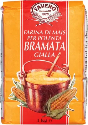 Obrázek produktu pro Favero Polenta hrubě mletá kukuřičná krupice (červené balení) 1 kg