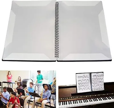 Produktbild von Notenhefter für Musiknoten A4 Notenmappe Chormappe 30 Páginas/60 Taschen Klavier-Notenordner Papier Dokumente Halter Aufbewahrung Noten Präsentationsmappe für Musiker und Band Music Note