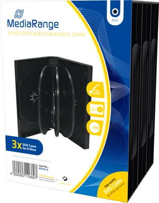 Produktbild von MediaRange DVD-Leerhülle für 8 Dics 27mm schwarz 3pcs