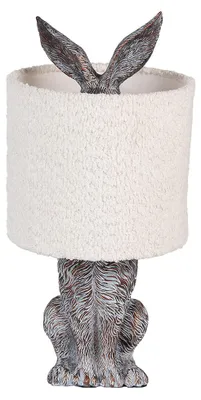 Zdjęcie produktu dla Clayre & Eef Lampa stołowa Królik Ø 20x43 cm Brązowo-beżowy Plastik