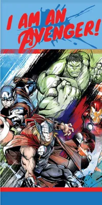 Produktbild von Marvel Avengers Badetuch I am An Avenger! 70 x 140 cm