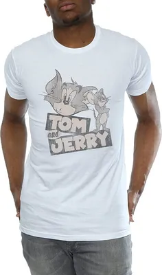 Produktbild von Tom and Jerry - T-Shirt für Herren BI821 (S) (Weiß)